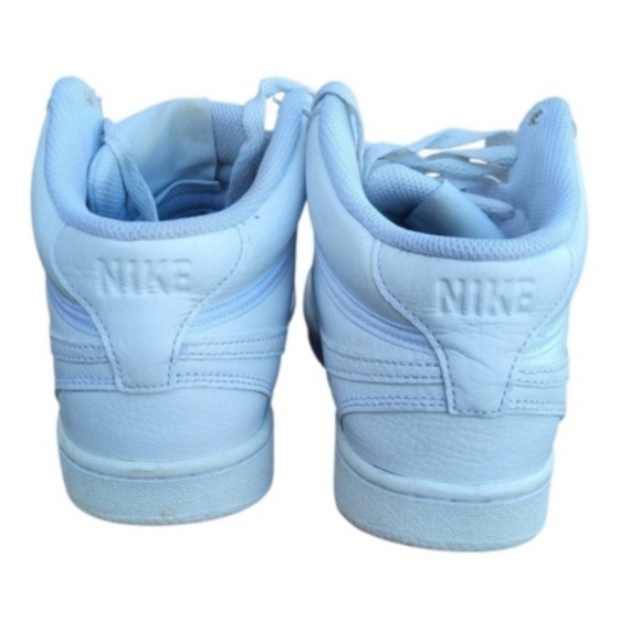 Nike Court Vision White Leather Mid Top Athletic Tennis Shoe Sneaker Women 6 - Picture 6 of 11